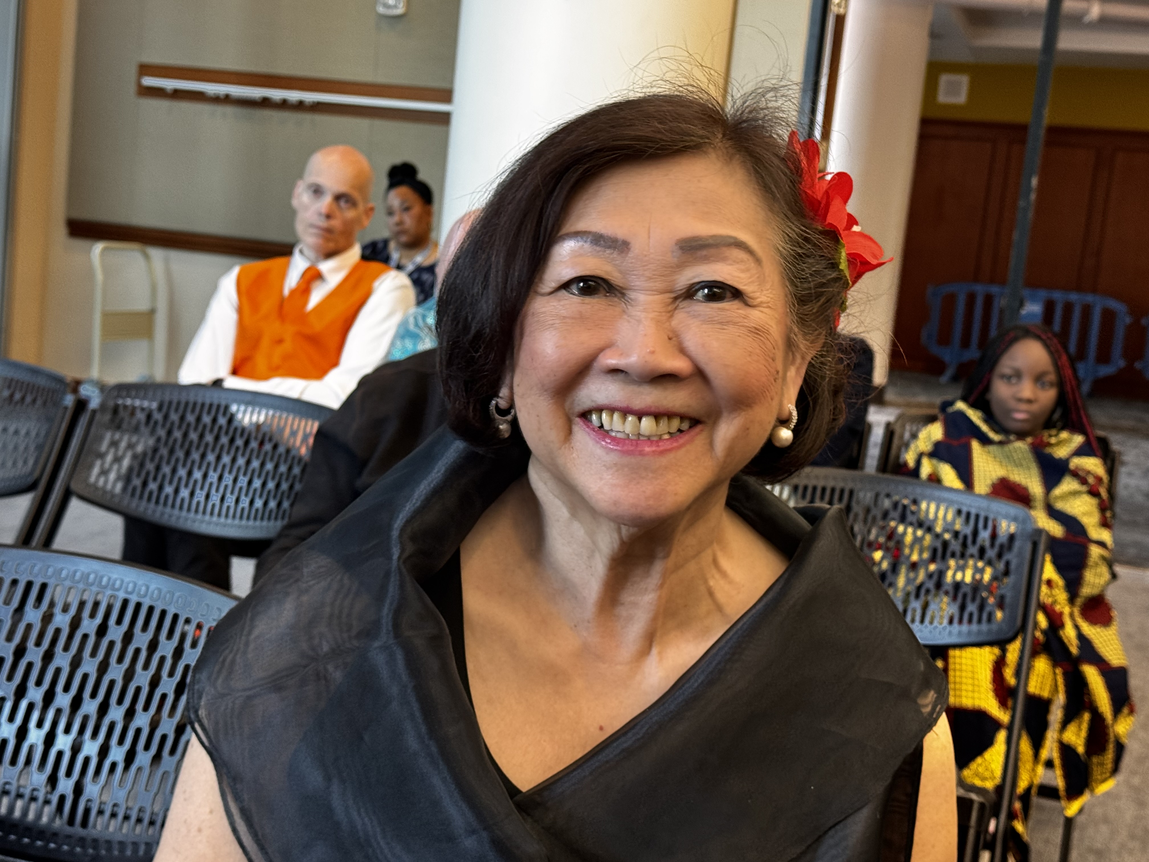 Community member at the Ọgbaniko gathering